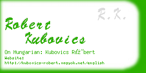 robert kubovics business card